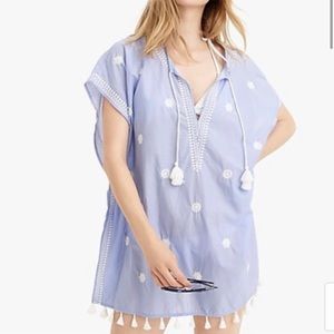 J.CREW Embroidered Indian cotton beach tunic